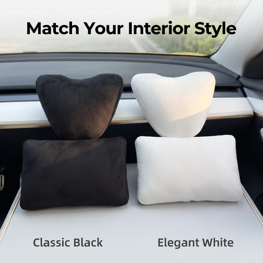 Tesla Model X Minimalist Headrest Lumbar Cushion Kit - Comfort Interior Accessory