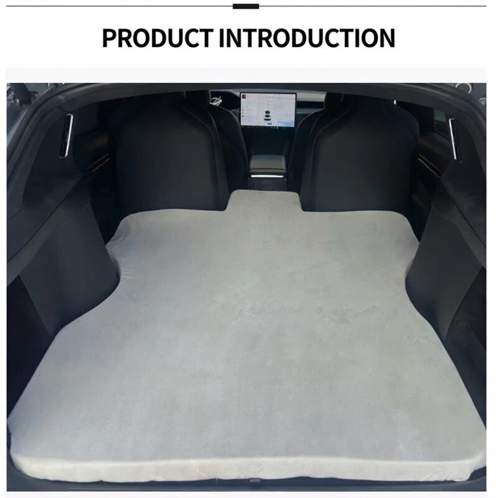 Tesla Model X 6-Seat Car Bed Mattress | Premium Suede Velvet | Exact Custom Fit for 6-Seater | Includes Electric Pump + 4 Air Columns