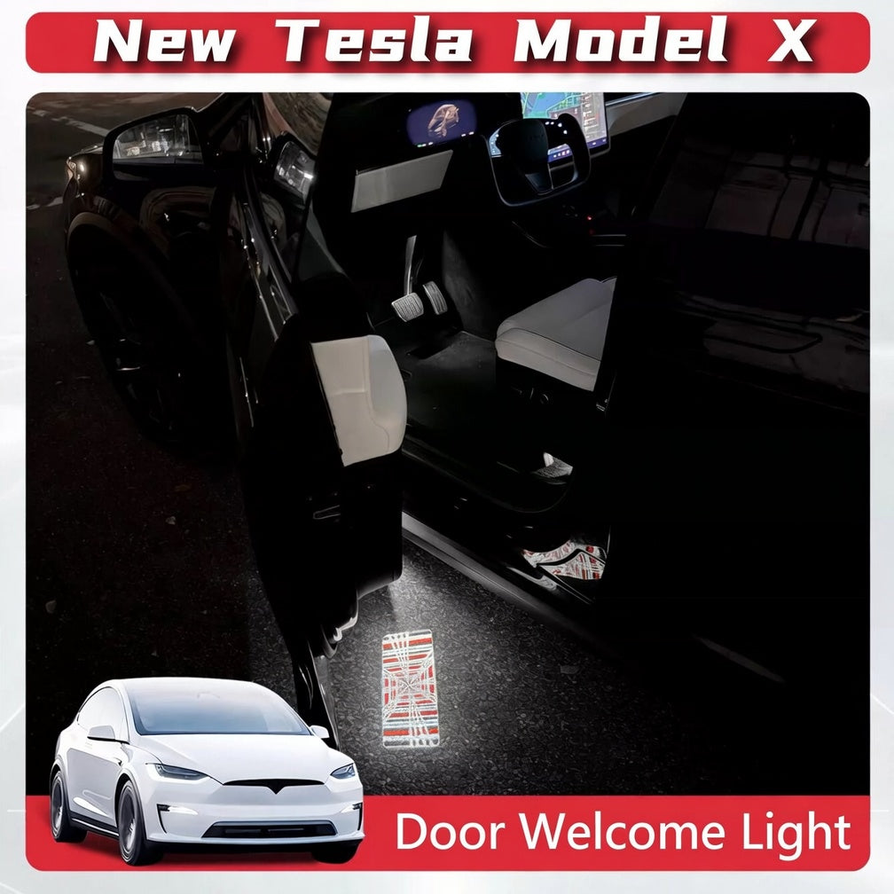 Tesla Model X Plaid Door Welcome Ambient Light - Interior Decor Projector