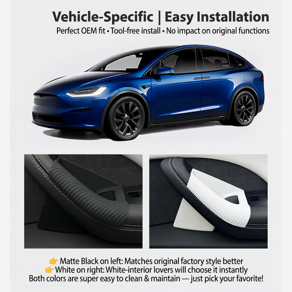 New Tesla Model X Silicone Door Pull Handle Storage Box - Interior Organizer Accessory