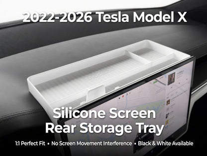 Tesla Model X Silicone Center Console Storage Tray with Tissue Box Holder (2021+ New Model)