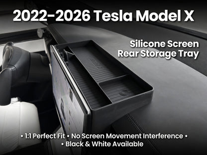 Tesla Model X Silicone Center Console Storage Tray with Tissue Box Holder (2021+ New Model)