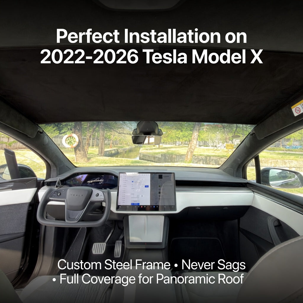 Tesla Model X Sunroof Shade Sun Blocker | Heat Insulation Roof Sunshade