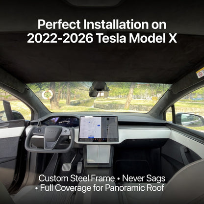 Tesla Model X Sunroof Shade Sun Blocker | Heat Insulation Roof Sunshade