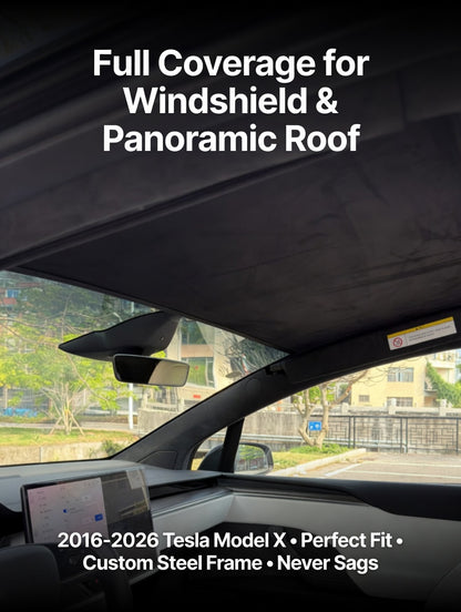 Tesla Model X Sunroof Shade Sun Blocker | Heat Insulation Roof Sunshade